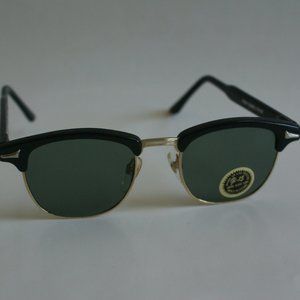 NWT True Vintage Clubman/Soho style combo frame / G-15 glass lens sunglasses